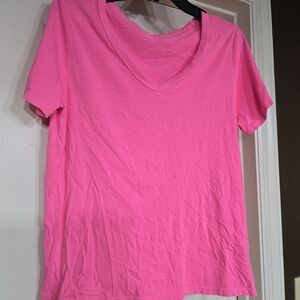 Old Navy Vivid Pink Short Sleeve Tee